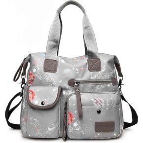 Women's Fashion Handbag Canvas One Shoulder Women's Bag Starry Sky Printing Casual Crossbody Bag