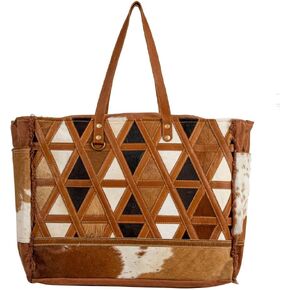 Myra Bag Weekender Bag for Women - Western Upcycled Canvas & Leather Shoulder Bag Dakota Plains