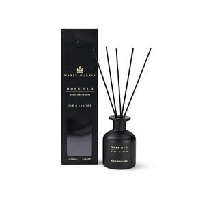 Rose Oud Reed Diffuser - Aromatherapy Diffuser for Home and Office - Long-Lasting, Elegant Scent Diffuser - Oud and Leather - 5 oz