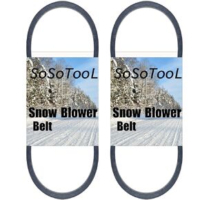 2 Pack 490-501-M071 (3/8" X 26.85") Auger Drive Belt for MTD Craftsman Snow Throwers 754-04014 954-04014