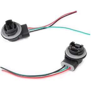 مجموعة أسلاك لمبات السيارة مكونة من قطعتين، مقبس ضوء خلفي لفرامل السيارة مقاس 5.71 بوصة، رأس ضوء إشارة متعدد الأسلاك 12 فولت، مناسب لمعظم السيارات (متعدد الألوان) in Kuwait