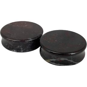 Mystic Metals Body Jewelry Pair of Large Gauge Brecciated Jasper Stone Double Flare Plugs (STN-640) over 1 inch