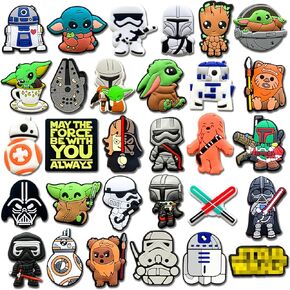 Wlyosvje 30PCS Superhero Shoe Decoration Charms for Clog Sandals