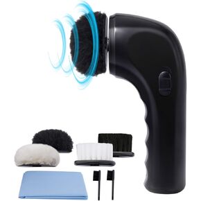 Electric Shoe Shine Kit, Power Upgrades, Sansent Electric Shoe Polisher Brush Shoe Shiner Dust Cleaner Portable Leather Care Kit for Shoes, Bags…