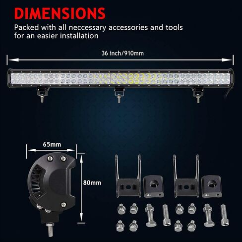 AUXTINGS 36 inch 234W LED Light Bar Off Road Combo Beam 78x3w Work for Trucks SUV ATV 4x4 4wd Driving Headlight,DC 12V 24V in Kuwait