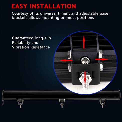 AUXTINGS 36 inch 234W LED Light Bar Off Road Combo Beam 78x3w Work for Trucks SUV ATV 4x4 4wd Driving Headlight,DC 12V 24V in Kuwait