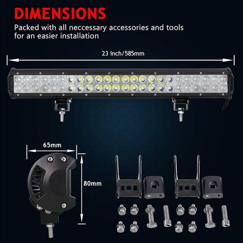AUXTINGS 36 inch 234W LED Light Bar Off Road Combo Beam 78x3w Work for Trucks SUV ATV 4x4 4wd Driving Headlight,DC 12V 24V in Kuwait