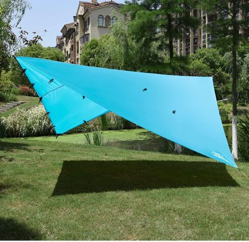 Gold Armour Rainfly Tarp Hammock, Premium 14.7ft/12ft/10ft/8ft Rain Fly Cover, Waterproof Ultralight Camping Shelter Canopy, Survival Equipment Gear Tent Accessories (Camouflage 10ft x 10ft) in Kuwait