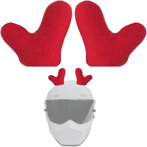 1 Pair Christmas Antlers Helmet Decoration Plush Deer Horns Helmet Accessory Bike Motorcycle Helmet Decor in Saudi Arabia