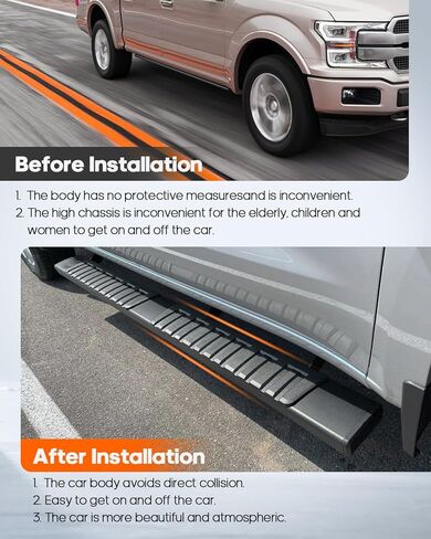 OCPTY Running Boards, Steps Nerf Bars Compatible for Chevrolet Colorado/for GMC Canyon Crew Cab 2015-2023, 6 Inches Aluminum Black Side Steps Nerf Bars in Saudi Arabia