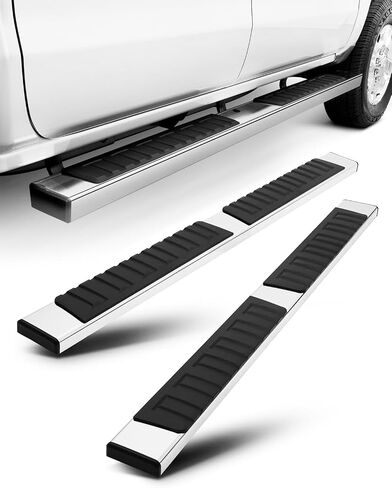 OCPTY Running Boards, Steps Nerf Bars Compatible for Chevrolet Colorado/for GMC Canyon Crew Cab 2015-2023, 6 Inches Aluminum Black Side Steps Nerf Bars in Saudi Arabia