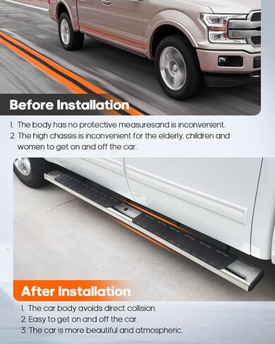 OCPTY Running Boards, Steps Nerf Bars Compatible for Chevrolet Colorado/for GMC Canyon Crew Cab 2015-2023, 6 Inches Aluminum Black Side Steps Nerf Bars in Saudi Arabia