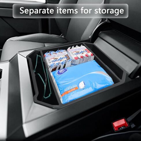 Premium Cybertruck Center Console Organizer Set Glove Pallet Organizer Storage,Charging Pad & Dual Cup Holder Perfect Fit for 2024 Cybertruck Accessories(3 Packs) in Saudi Arabia