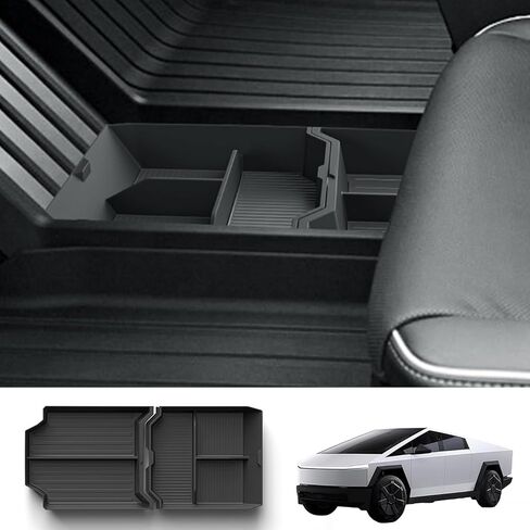Premium Cybertruck Center Console Organizer Set Glove Pallet Organizer Storage,Charging Pad & Dual Cup Holder Perfect Fit for 2024 Cybertruck Accessories(3 Packs) in Saudi Arabia