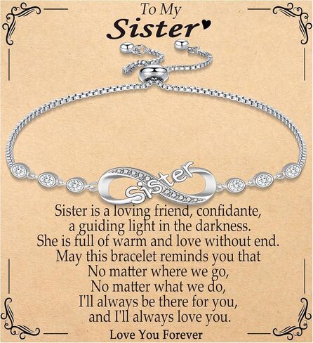 Infinity Bracelets for Women Gifts for Daughter, Mom, Grandma, Sister Adujustable Link Braceles Gifts for Birthday, Christamas, Mothers Day in Saudi Arabia