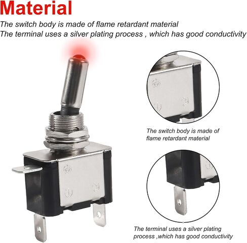 Rocker Toggle Switch Heavy Duty 3Pin ON/OFF 12V Blue LED Lighted Aircraft Safety Cover 20A SPST Rocker with Safety Flip Cover for Racing Automotive Cars Trucks Golf Cart in Kuwait