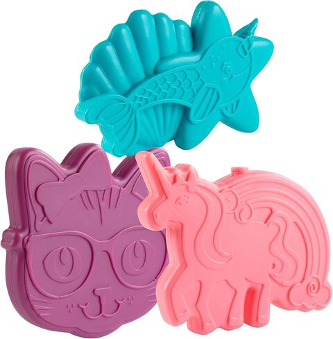 Bentology 3-Pack Unicorn, Narwhal, Corgi Themed Hard Ice Packs, BPA Free, Reusable, Easy to Wash, Fits in Lunch Boxes in Saudi Arabia