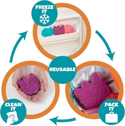 Bentology 3-Pack Unicorn, Narwhal, Corgi Themed Hard Ice Packs, BPA Free, Reusable, Easy to Wash, Fits in Lunch Boxes in Saudi Arabia