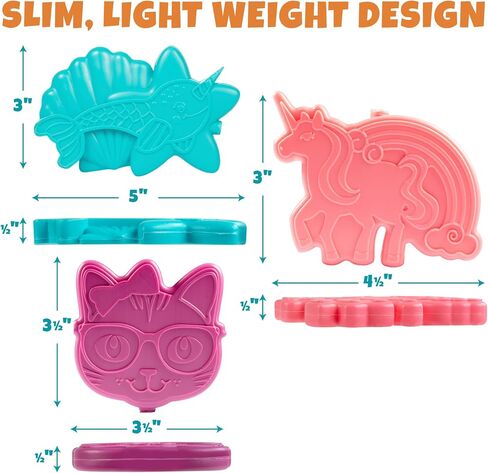 Bentology 3-Pack Unicorn, Narwhal, Corgi Themed Hard Ice Packs, BPA Free, Reusable, Easy to Wash, Fits in Lunch Boxes in Saudi Arabia