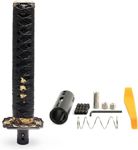 Katana Automatic Shift Knob for Lock/Button Automatic Transmission,Individuality Samurai Sword Gear Shifter Black + Red（20cm） in Kuwait