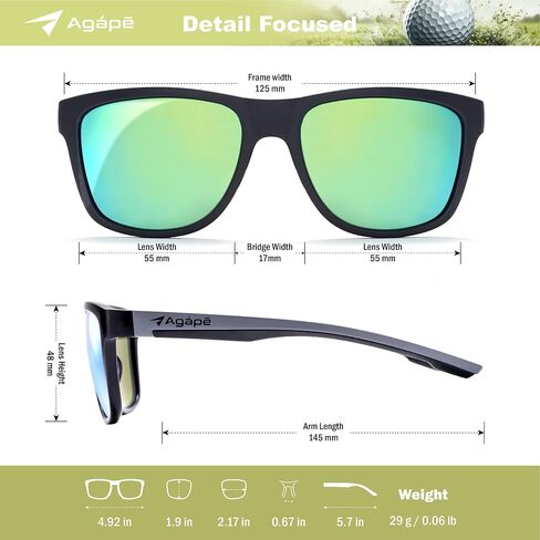 agape Birdyx™ Polycarbonate Red Lenses Polarized Anti-glare Golf Sunglasses Sport Glasses for Men Women in Saudi Arabia