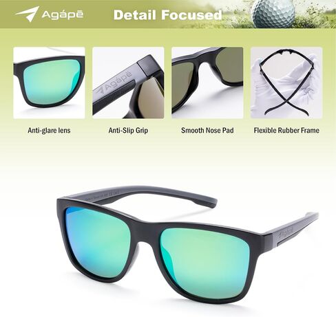 agape Birdyx™ Polycarbonate Red Lenses Polarized Anti-glare Golf Sunglasses Sport Glasses for Men Women in Saudi Arabia