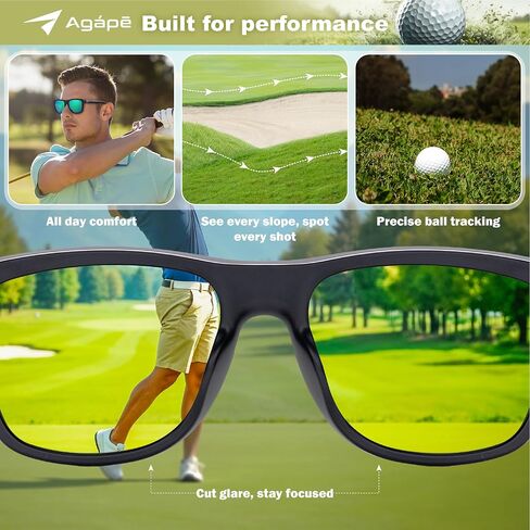 agape Birdyx™ Polycarbonate Red Lenses Polarized Anti-glare Golf Sunglasses Sport Glasses for Men Women in Saudi Arabia