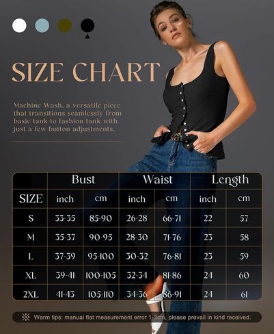 Womens Ribbed Tank Tops - Sleeveless Blouses Button Down Henley Shirts Summer Vest Cami Top in Kuwait