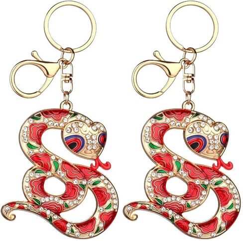 2Pcs Snake Keychains Snake Year Pendants 2025 Chinese New Year Zodiac Gift Spring Festival Blessing Souvenir in Kuwait