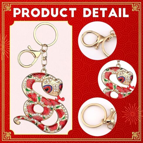 2Pcs Snake Keychains Snake Year Pendants 2025 Chinese New Year Zodiac Gift Spring Festival Blessing Souvenir in Kuwait