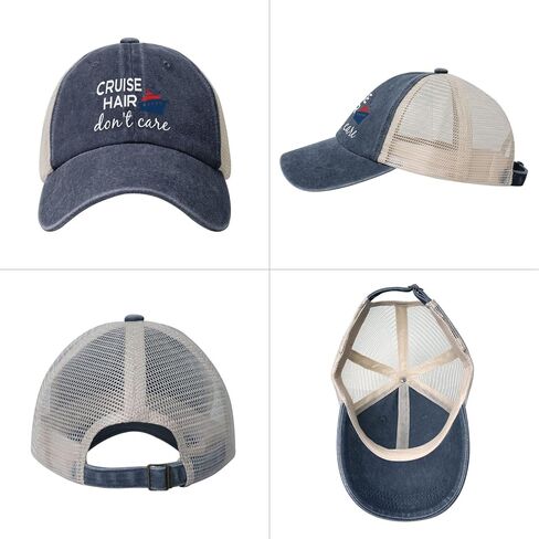 قبعة نسائية شبكية ذات شعر كروز لا تهتم براعي البقر، قبعة بيسبول كلاسيكية قابلة للتعديل للأم والعمة in Kuwait