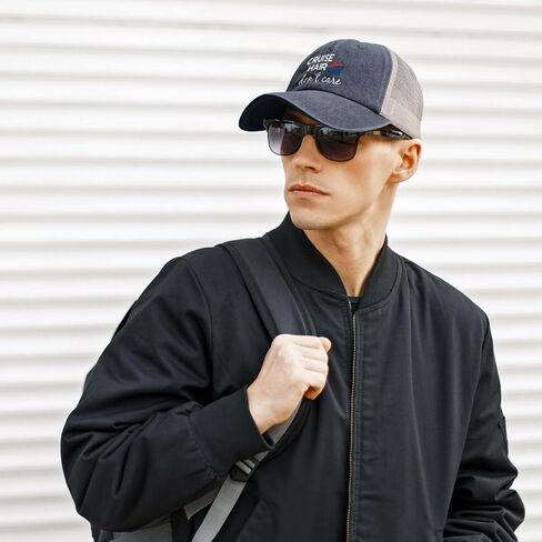 قبعة نسائية شبكية ذات شعر كروز لا تهتم براعي البقر، قبعة بيسبول كلاسيكية قابلة للتعديل للأم والعمة in Kuwait