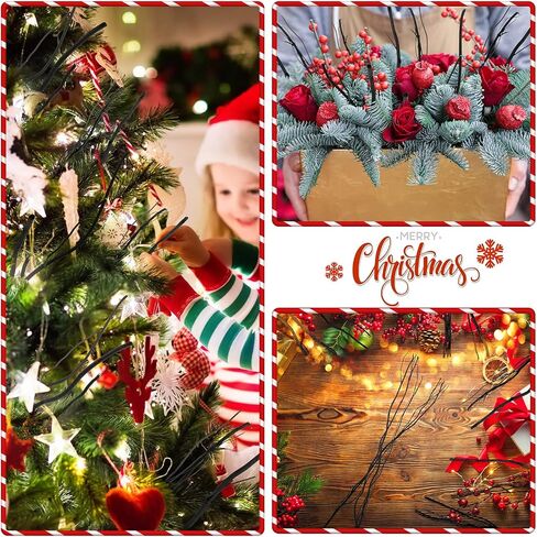 Xinnun 50 Pcs Curly Willow Branches Decorative Dried Willow Vase Filler Tree Branches for Decoration Artificial Twigs Decorative Sticks for DIY Crafts Christmas Home Decor(Black,15.75 Inch) in Saudi Arabia
