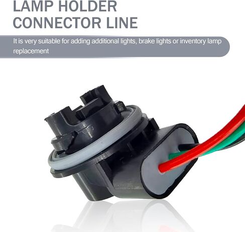 مجموعة أسلاك لمبات السيارة مكونة من قطعتين، مقبس ضوء خلفي لفرامل السيارة مقاس 5.71 بوصة، رأس ضوء إشارة متعدد الأسلاك 12 فولت، مناسب لمعظم السيارات (متعدد الألوان) in Kuwait