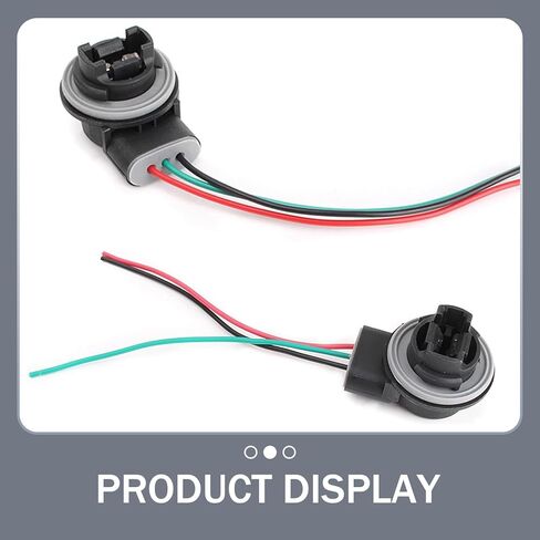 مجموعة أسلاك لمبات السيارة مكونة من قطعتين، مقبس ضوء خلفي لفرامل السيارة مقاس 5.71 بوصة، رأس ضوء إشارة متعدد الأسلاك 12 فولت، مناسب لمعظم السيارات (متعدد الألوان) in Kuwait