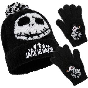 Disney Stitch Beanie Hat and Gloves Set for Girls & Teenagers, 2 Piece Set for Outdoor or Travel, Kids Winter Accessories