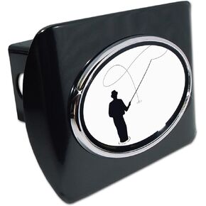 Flyfishing ALL METAL Black Hitch Cover