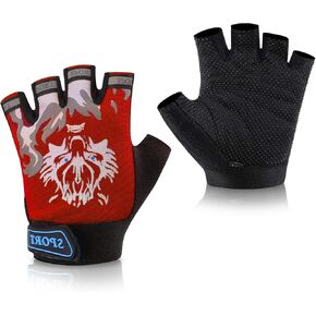 Accmor Kids Fishing Gloves, Kids Sport Gloves, Kids Cycling Gloves, Children Half Finger Gloves for Cycling Camping Fishing Parkour Outdoor Sports