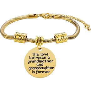 iJuqi Christmas Gifts for Grandma from Granddaughter - Gold Grandma Grandmother Granddaughter Bracelet, Grandma Christmas Gifts Birthday Mother's Day Gifts from Granddaughter