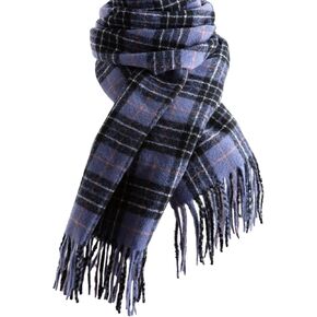 AOOKSMERY Women's Fall Winter Cashmere Feel Scarves Wraps Christmas Plaid Scarf for Women
