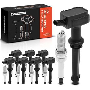 A-Premium Set of 8 Ignition Coil Pack and Iridium Spark Plugs Compatible with Land Rover Range Rover 2010-2012, LR4 2010-2013, Range Rover Sport 2010-2013 & Jaguar XF, XJ, XK, XFR, XKR, XKR-S