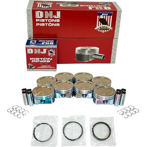 DNJ PRK3160A Piston and Ring Kit For 2003-2005 Chevrolet GMC Hummer Express 2500 Express 3500 H2 Savana 2500 Savana 3500 Sierra 1500 Sierra 1500 HD Sierra 2500 6.0L V8 OHV 16V Naturally Aspirated