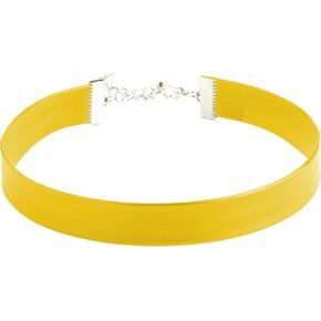 Black Leather Choker Necklace for Women - Plain, Goth Style, Sexy Neck Collar Choker Necklaces for Woman