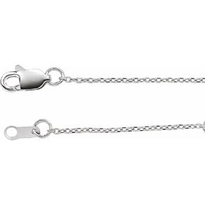 Sonia Jewels 1.1mm Adjustable Diamond-Cut Cable Chain Necklace Secure Lobster Clasp Closure Adjustable 16" to 18"