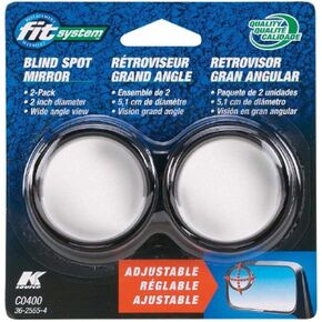 Fit System C0400 Driver Passenger Side Stick-On Adjustable Blind Spot Mirrors – Pack of 2 (Packaging may vary)