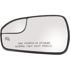 Passenger Right Side Heated Mirror Glass Replacement for 2013 2014 2015 2016 2017 2018 2019 2020 Ford Fusion - Exterior Side View Convex Mirror with Blind Spot, Replace DS7Z17K707B