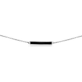 Bar Necklace for Women Sterling Silver Colored Enamel Bar Dainty Choker Necklaces for Women