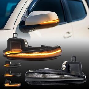 LED Side Mirror Sequential Dynamic Blinker Turn Signal Lights Compatible with Tacoma 2016-2022, for RAV4 2019-2023, for Highlander MK4 XU70 LM 2020-2023, for Alphard 2016-2019, Smoked Lens