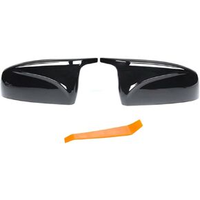 Exterior Rear View Mirror Cover Caps Replacement for BMW X5 E70 X6 E71 E72 2006-2014 Gloss Black