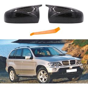 استبدال قبعات مرآة الرؤية الخلفية الخارجية لسيارات BMW X5 E70 X6 E71 E72 2006-2014 باللون الأسود اللامع